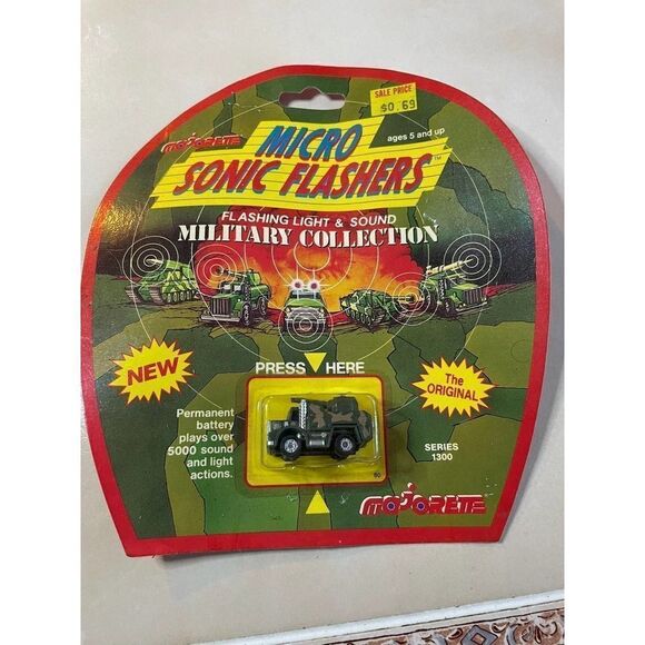 Majorette Micro Sonic Flashers Military Collection 1989 NEW Unopened Truck - Picture 1 of 5